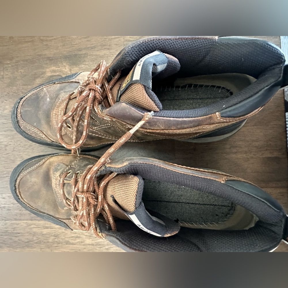 Ariat Men's Brown and Black Lace-Up Work Boots - Picture 8 of 10